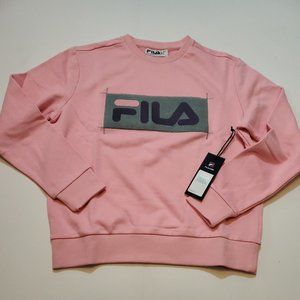 NWT Fila Evelyn Pink Pullover Sweatshirt Women’s Small Brand New With Tags